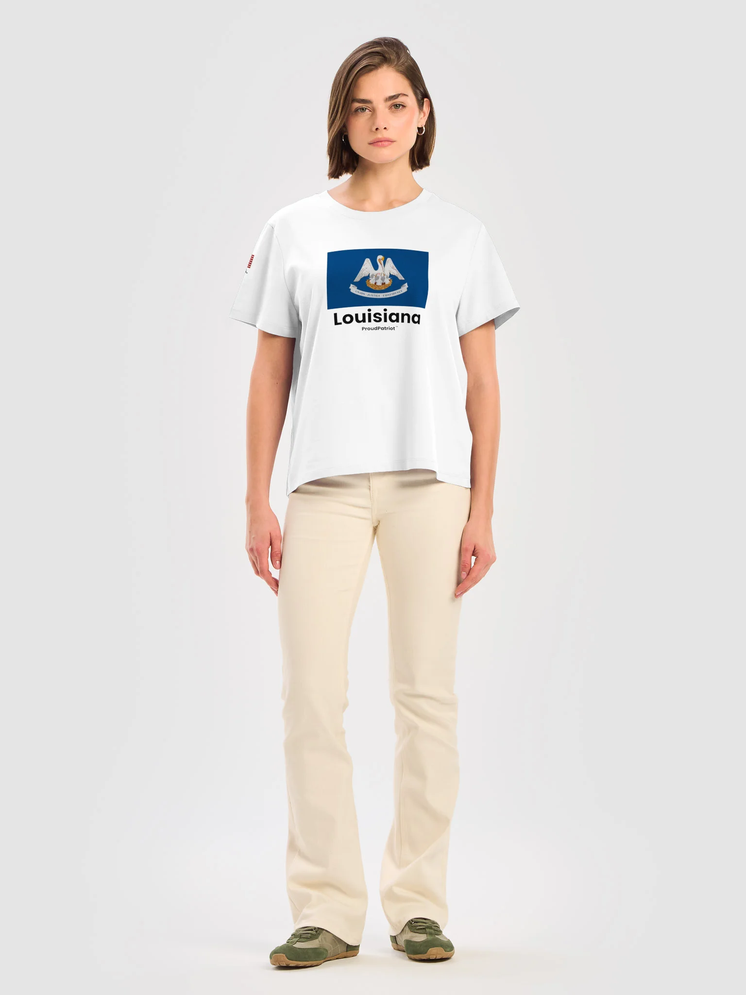 Louisiana Women's Ribbed Neck T-Shirt product image (1)