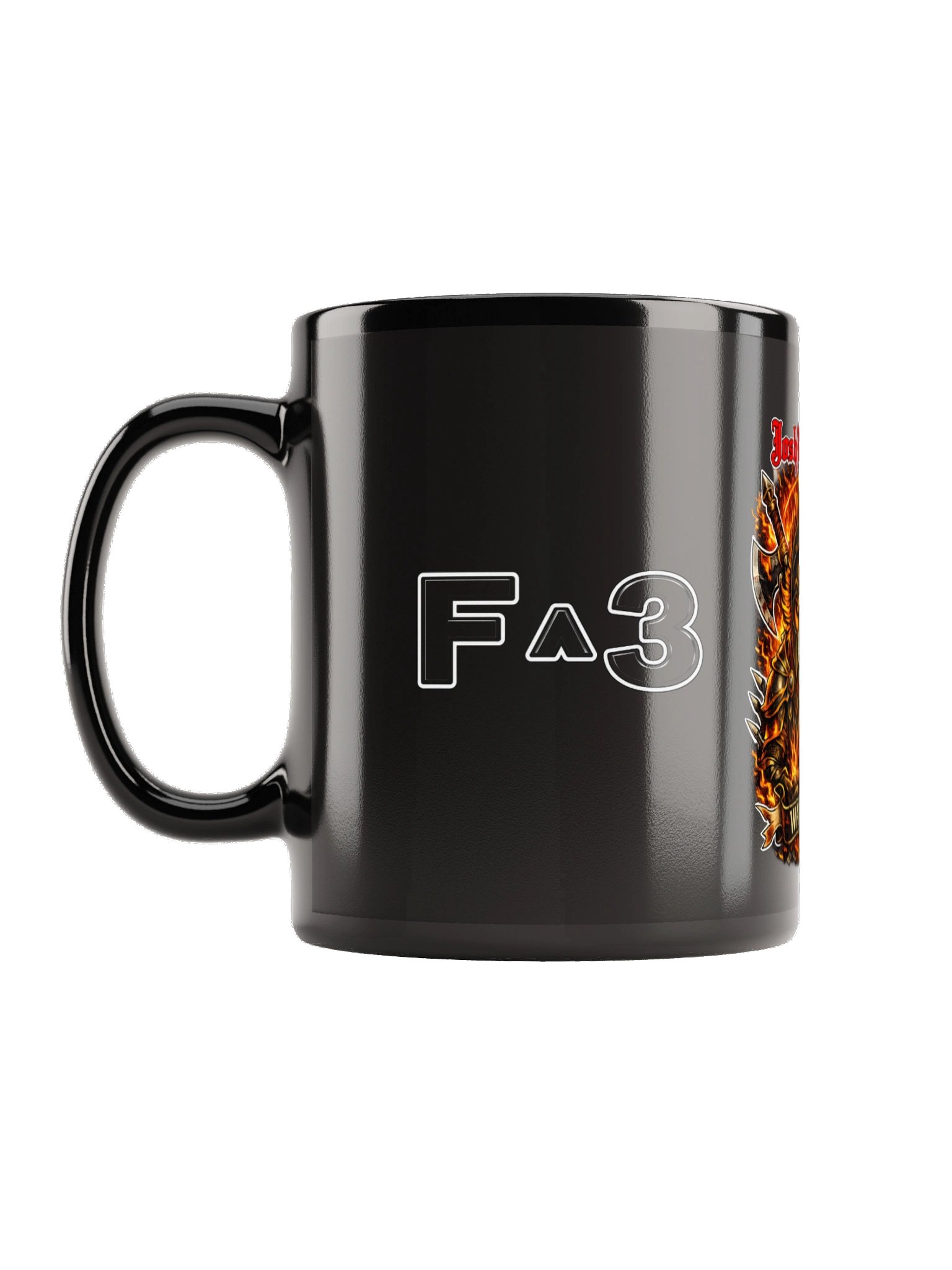 Warrior Flame Crest Black Mug product image (1)