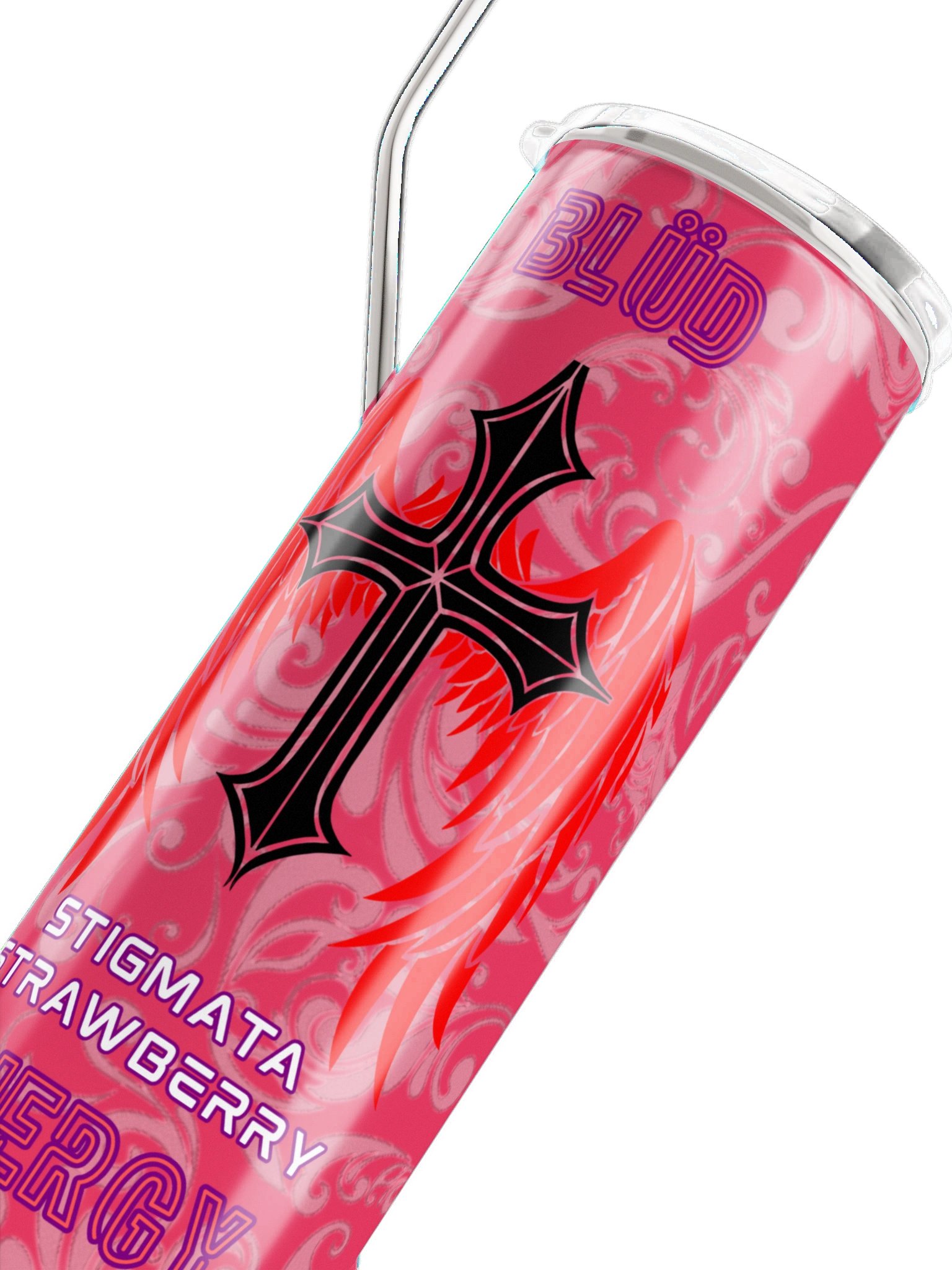 Blüd Energy Stigmata Strawberry steel tumbler product image (4)
