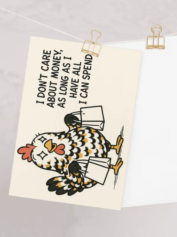 Abrahen Chicks - I Don't Care About Money - Card product image (2)