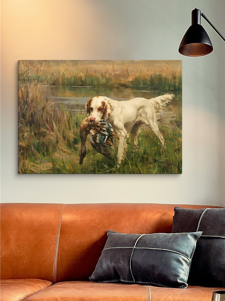 Antique Louisiana Duck Hunting Dog Canvas Print product image (11)