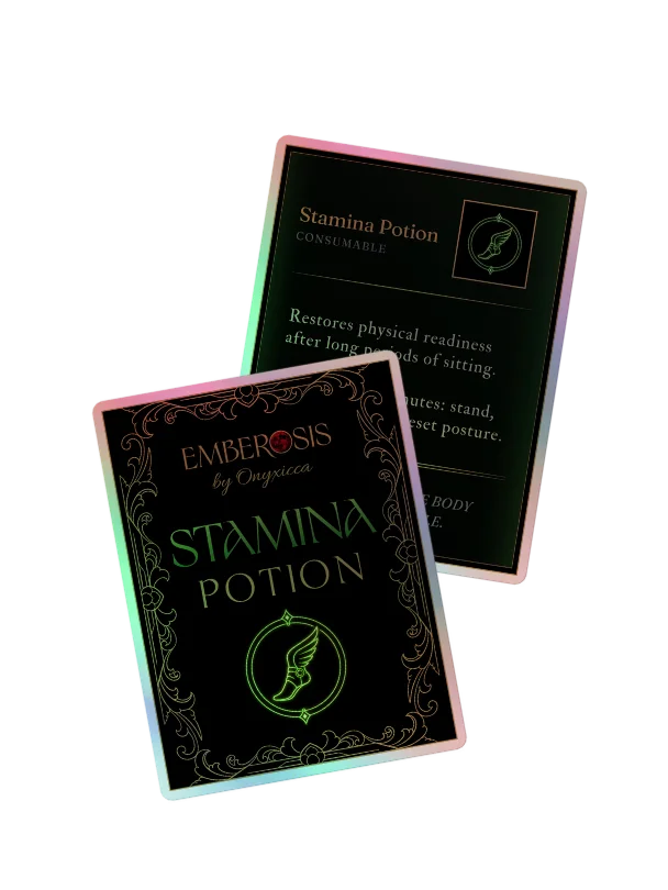 Stamina Potion - Front & Back Holographic Sticker Bundle product image (1)