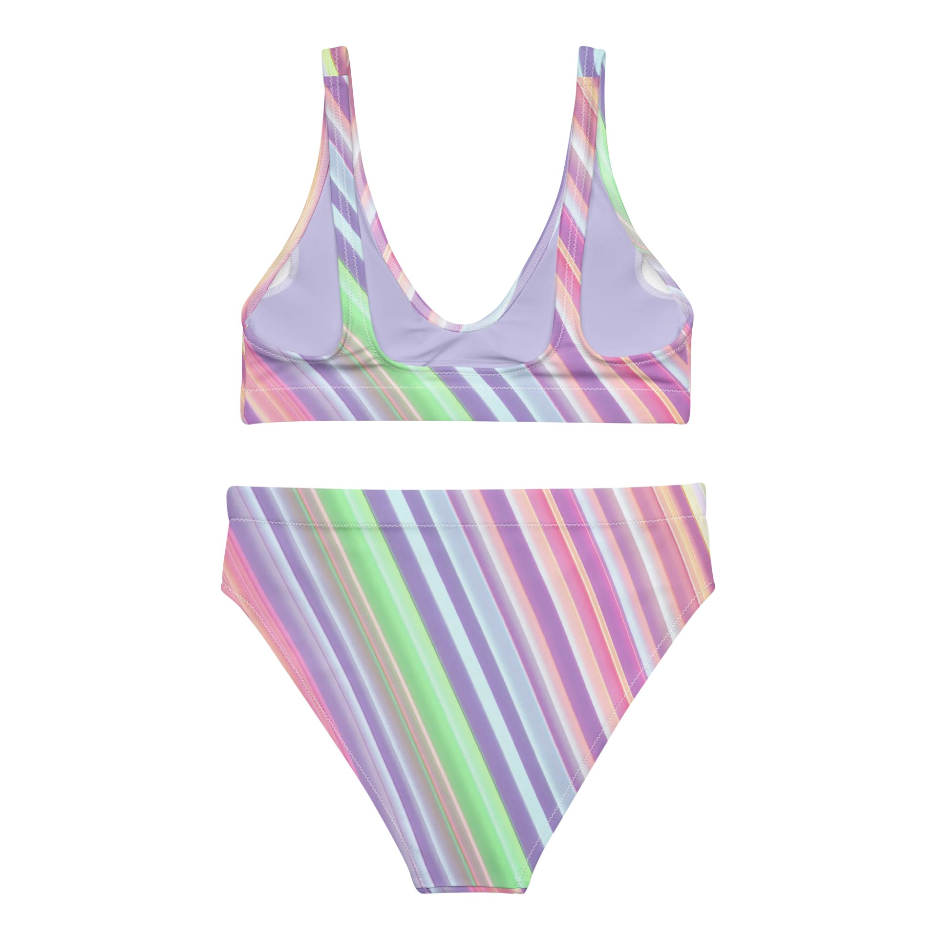 Luminous Stripes High Waist Bikini Set product image (2)