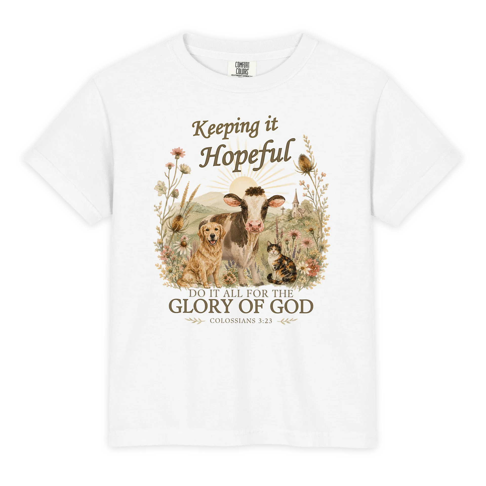 Colossians 3:23 Collection | Youth Boys Garment-Dyed Heavyweight T-Shirt product image (10)