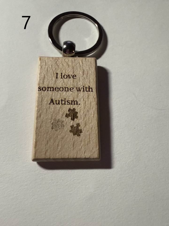 Wooden Engraved Neurodivergent Keychains | ADHD, Autism, Anxiety, and More (3) product image (7)