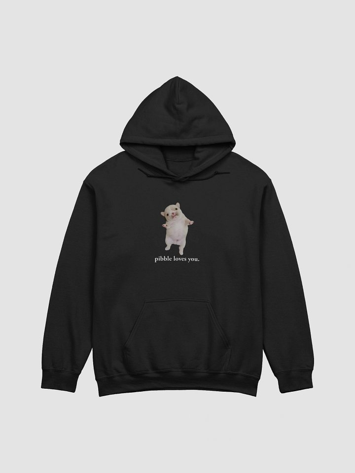 pibble loves you. (hoodie) -dark colors product image (1)