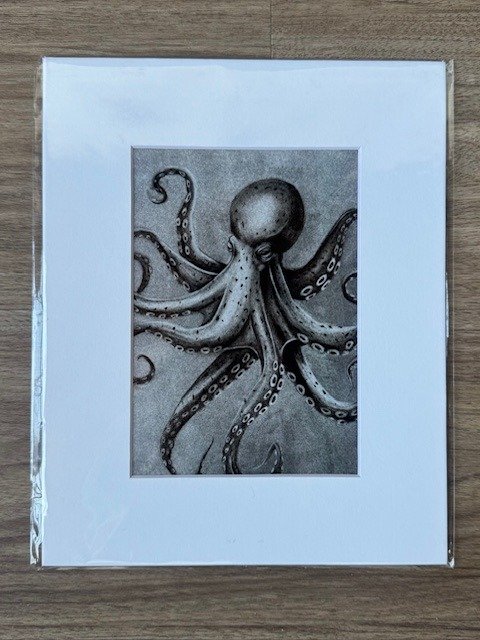 octopus charcoal print product image (1)