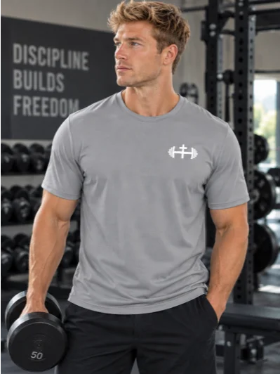 His House Mens Performance T-Shirt - Silver by His House