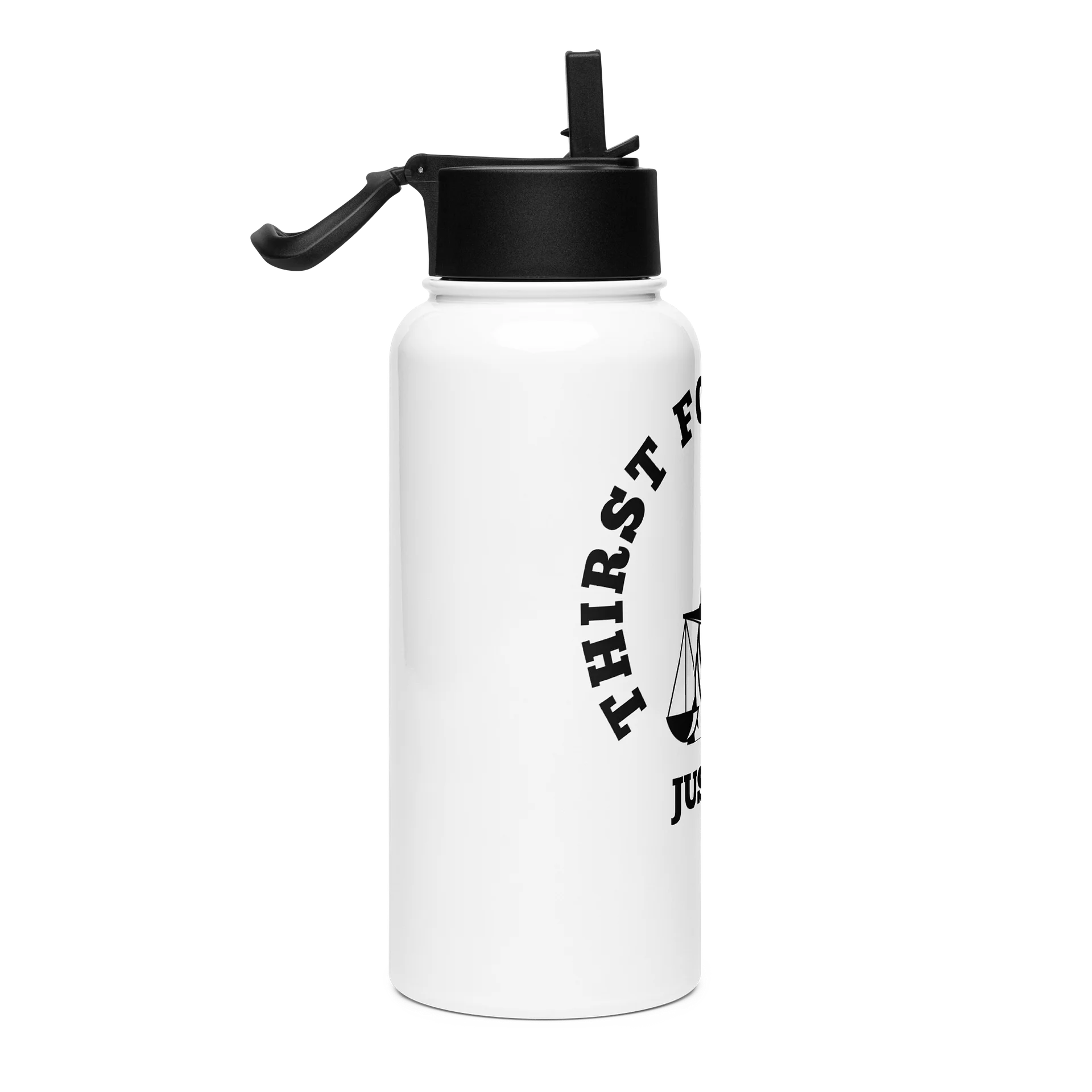 'Thirst For Justice ' Eclipse 32 oz Stainless Steel Straw Water Bottle product image (4)