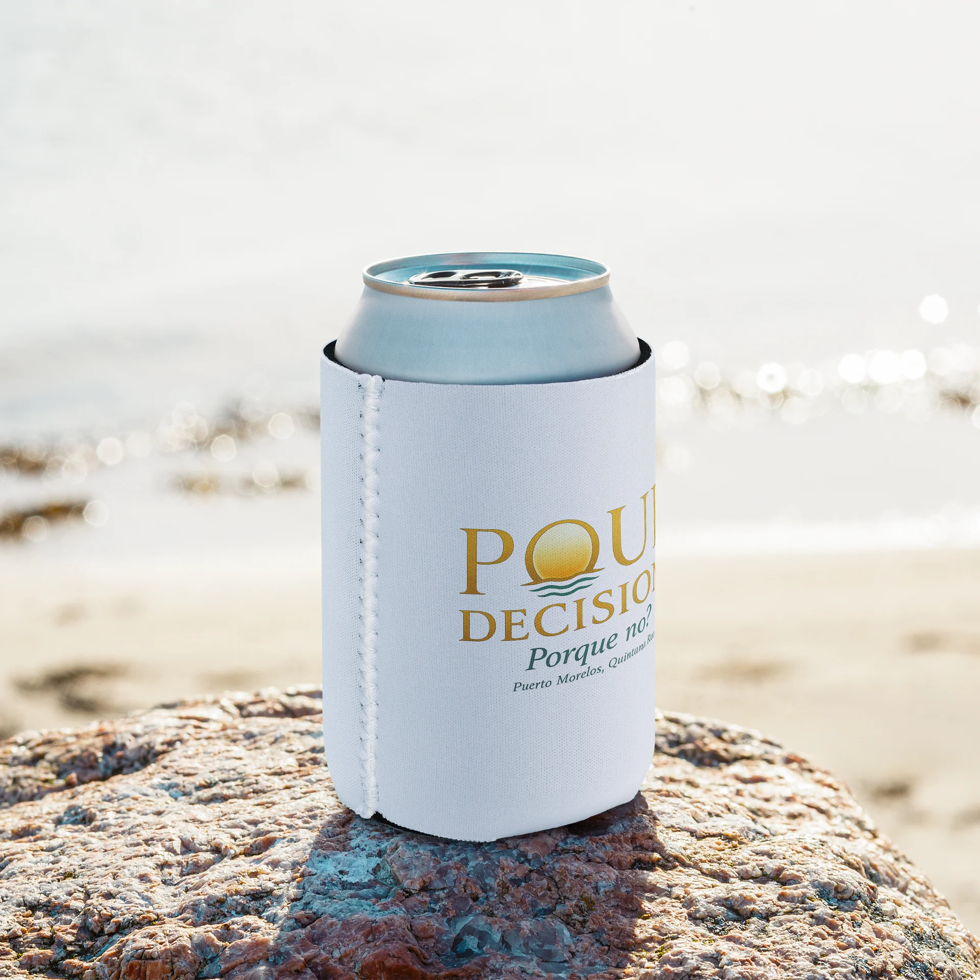 Pour Decisions, Porque No? Puerto Morelos Neoprene koozie product image (9)