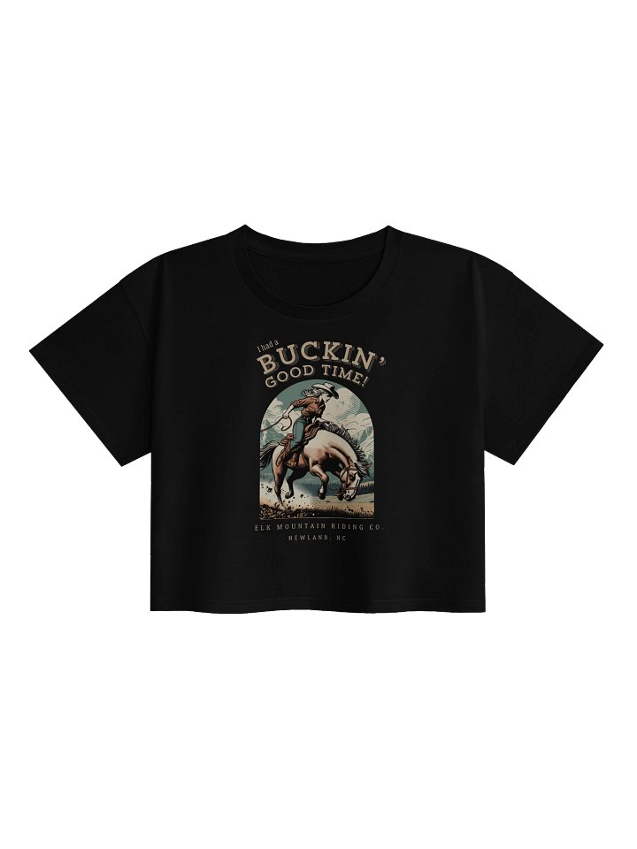 Buckin' Good Time Ladies Cotton Crop Top product image (1)