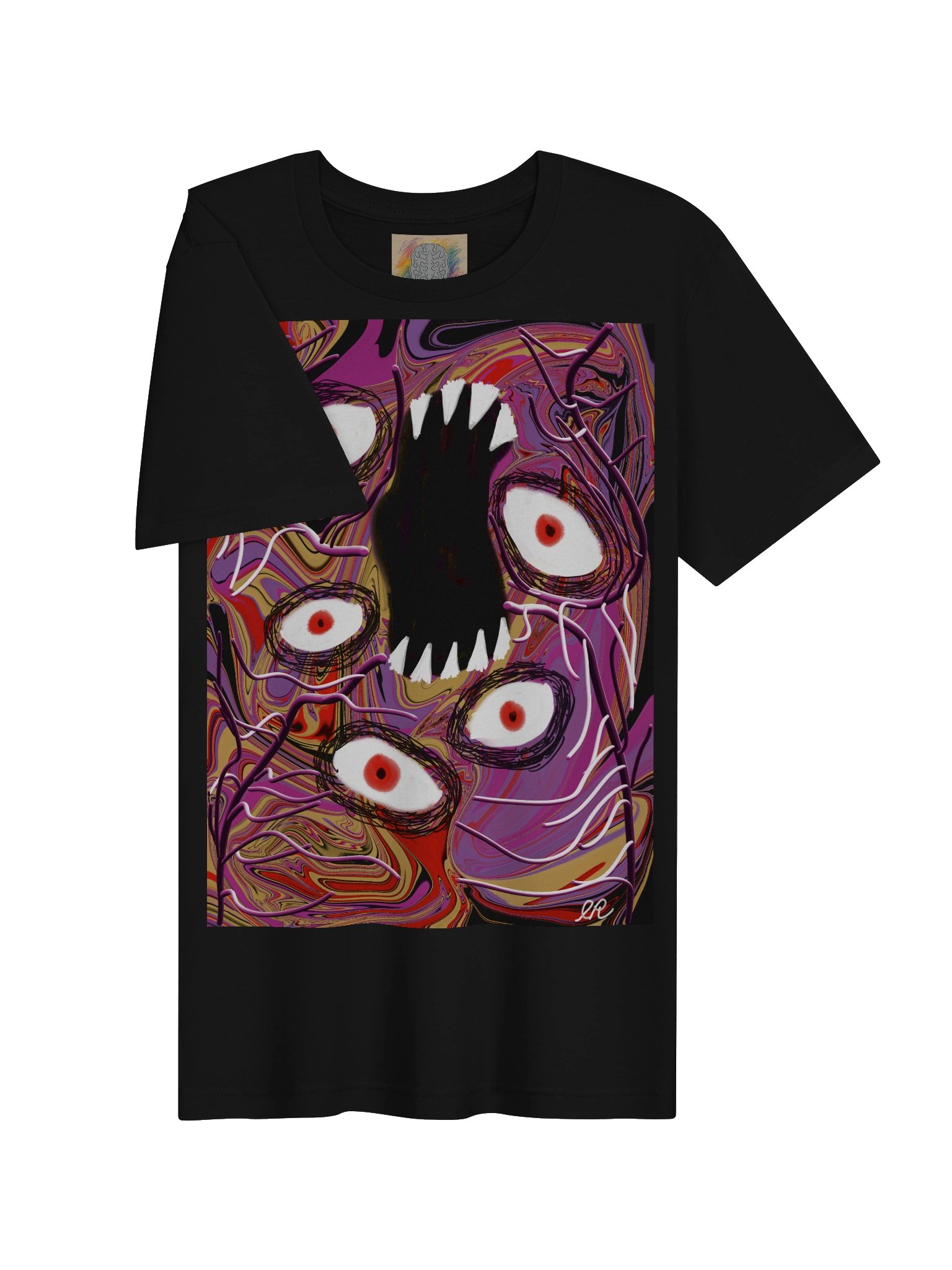 Surreal Chaos Face Graphic Tee product image (3)