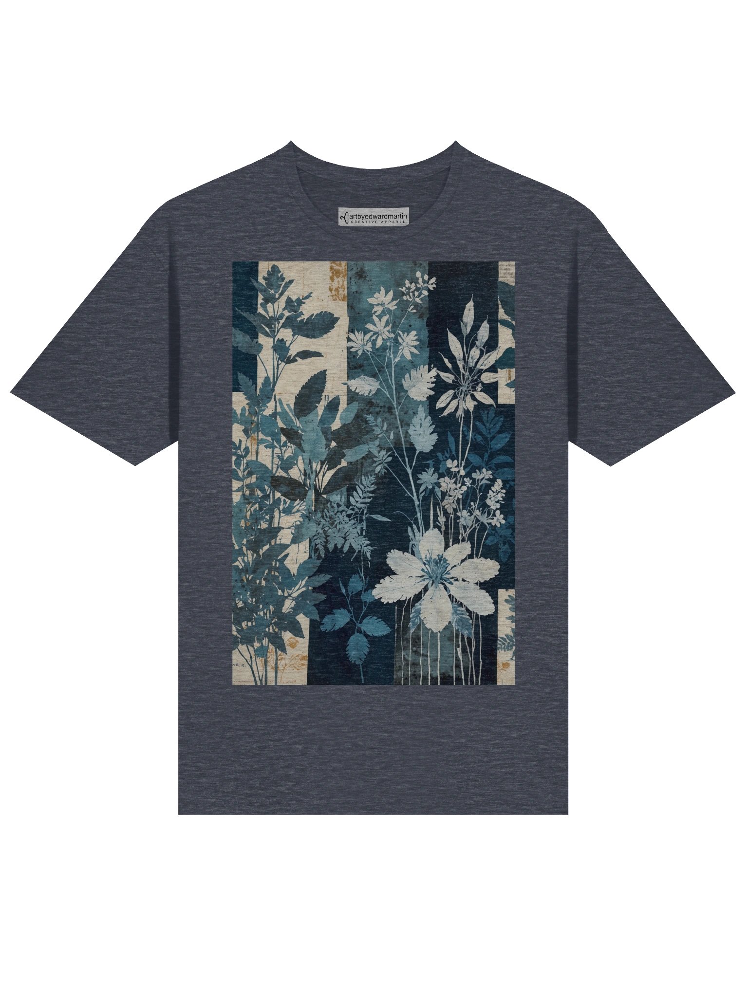 Botanical Cyanotype Design T-Shirt product image (32)