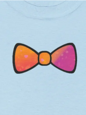 Orange/Purple Mix Watercolor Bow Tie Shirt product image (1)