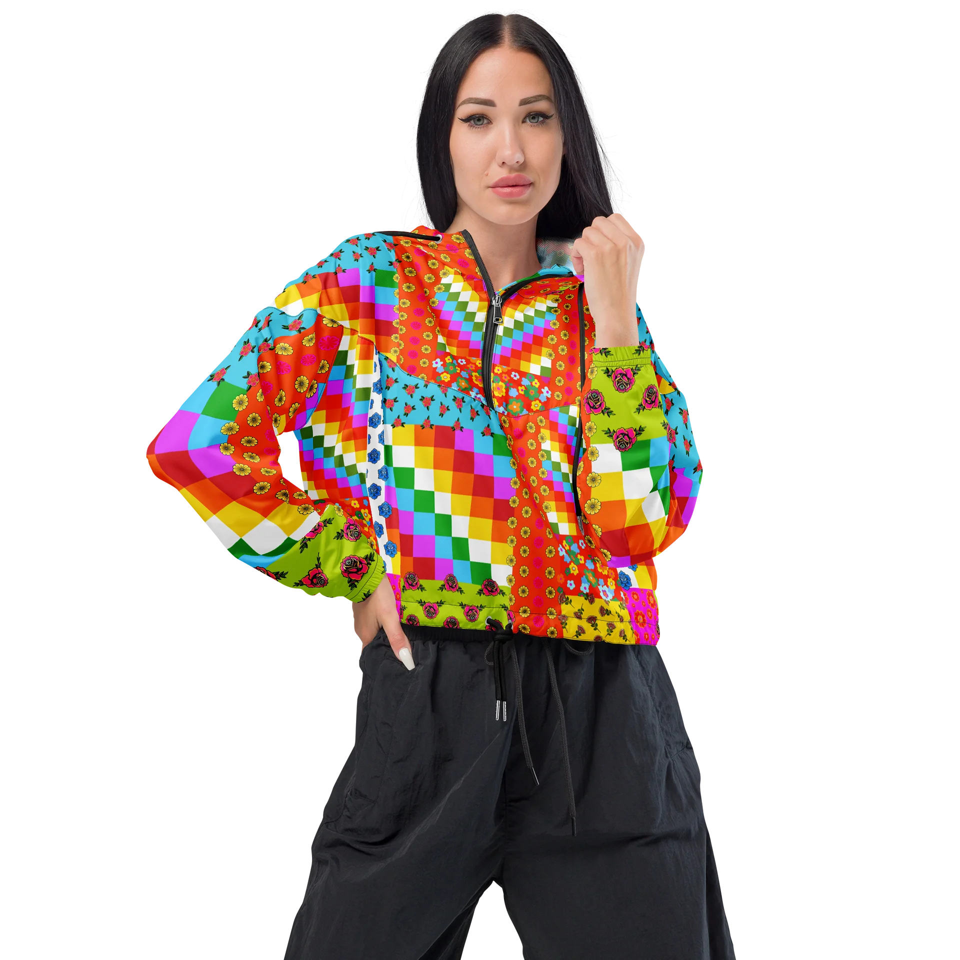 Wipala Flor Cropped Windbreaker product image (1)