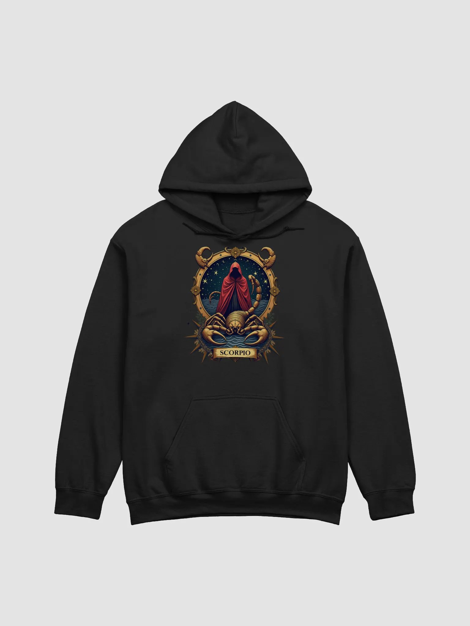 Scorpio Zodiac Tarot Design - Mysterious Scorpion and Cloaked Figure product image (1)
