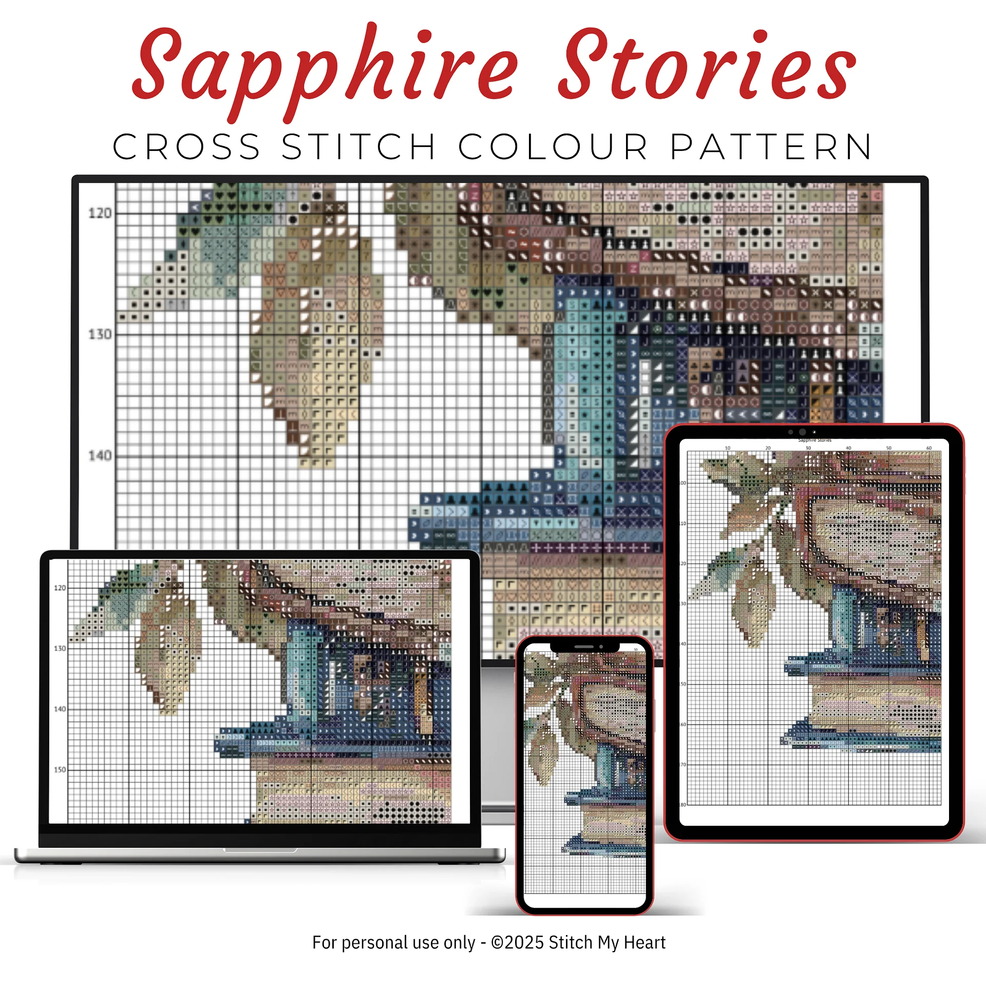 Sapphire Stories Cross Stitch Pattern product image (3)