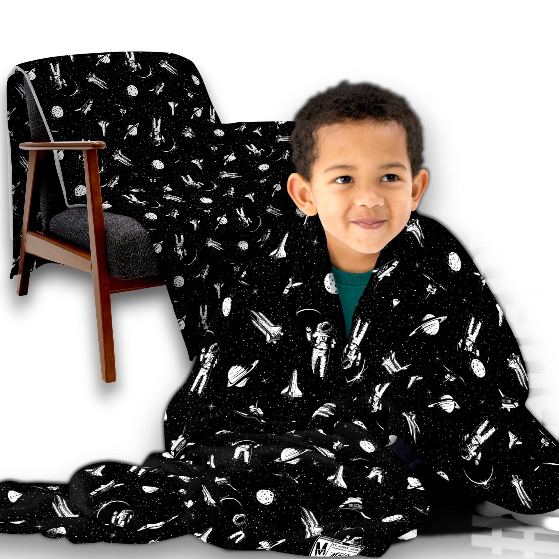 Spaced Out B&W - Blanket | #MadeByMELO product image (3)