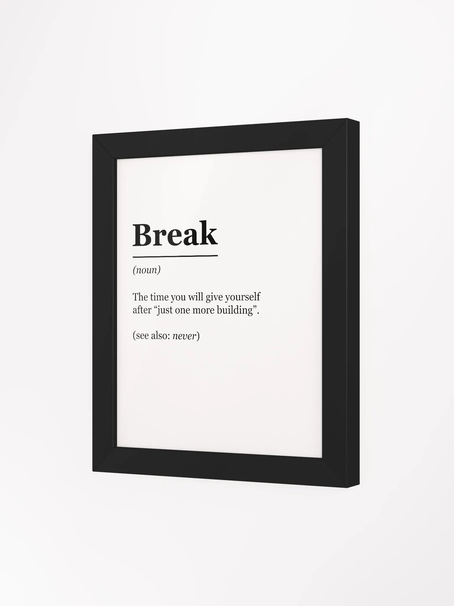 "Break: Defined" Framed Poster product image (3)
