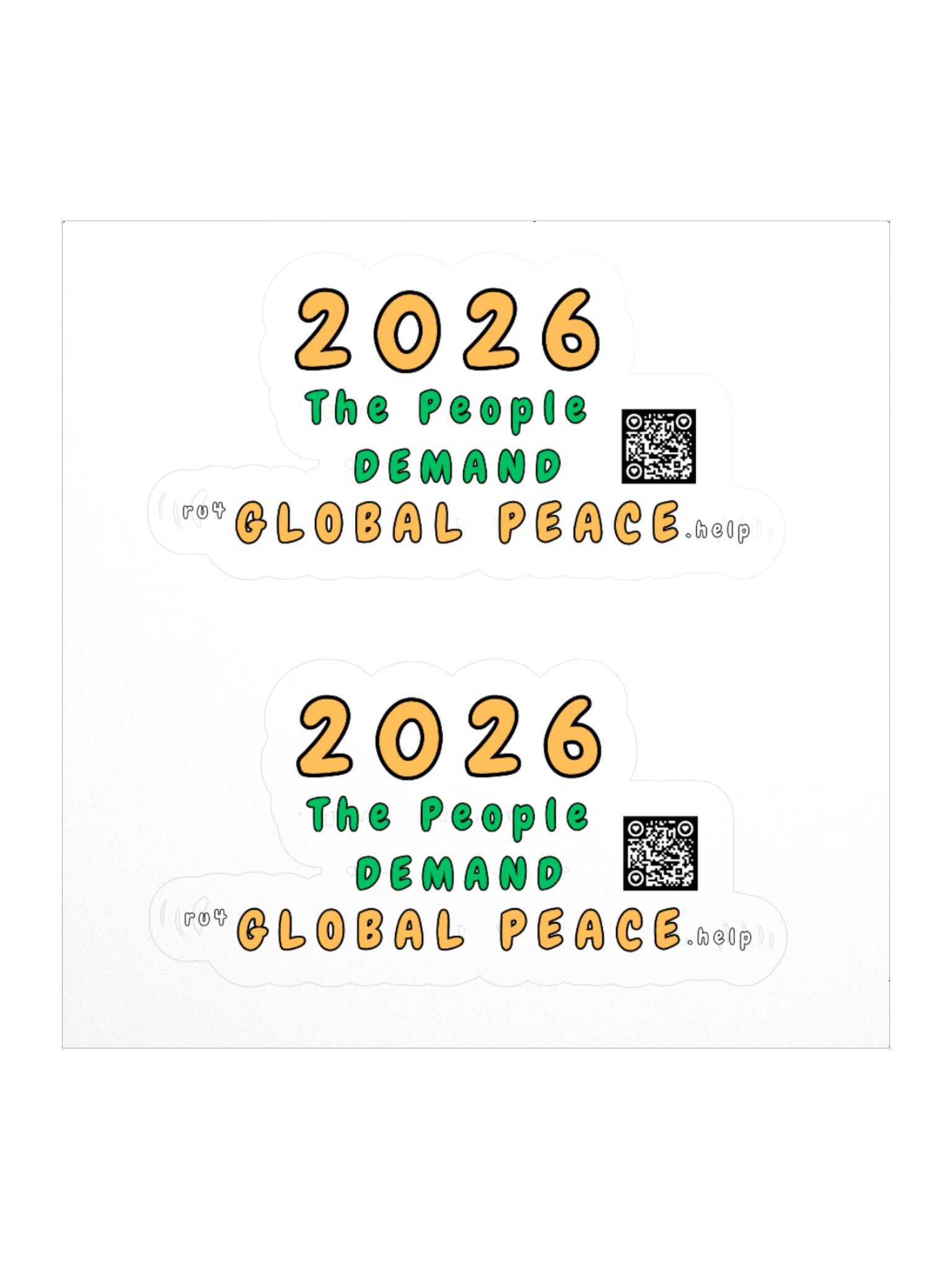 2026 Global Peace twin set Stickers product image (1)