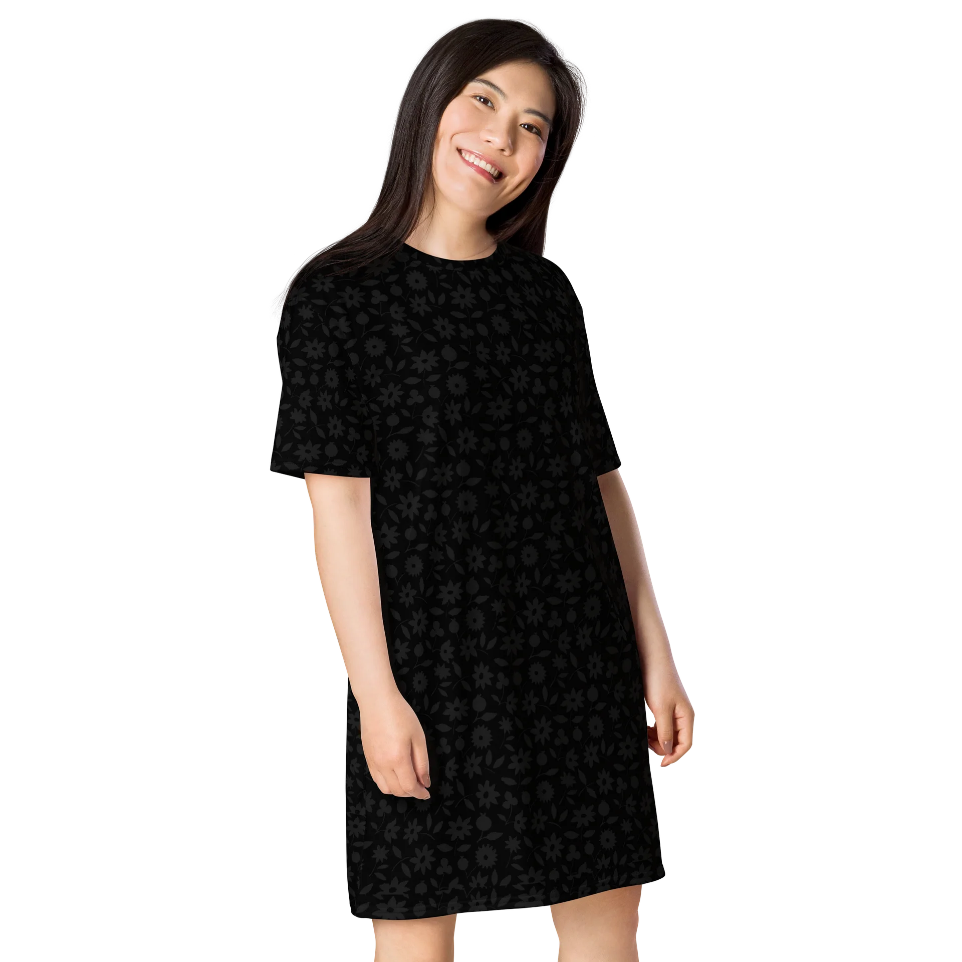 Midnight Floral All-Over Print T-Shirt Dress product image (4)