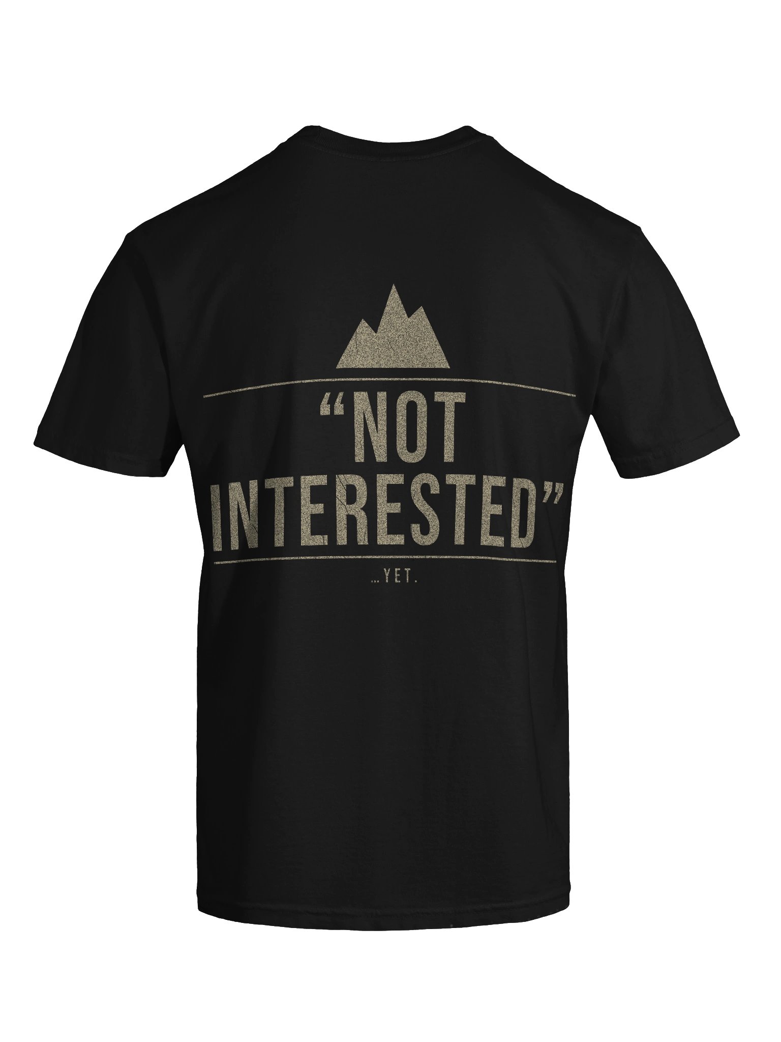 "Not Interested" Heavyweight Tee — Black product image (7)