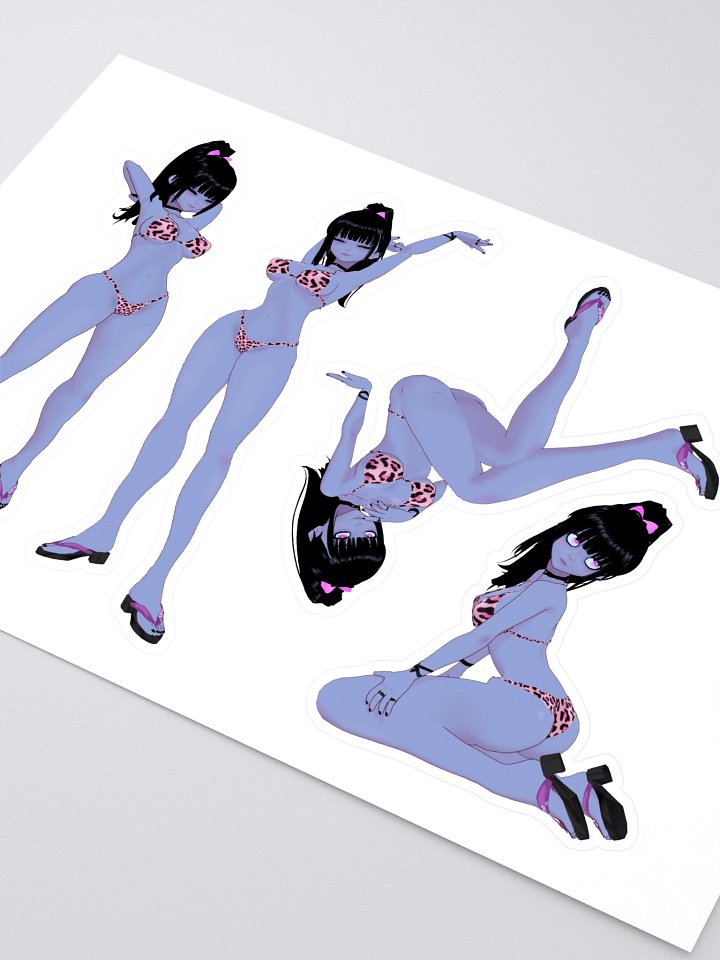 Pauline Beach Bikini Pinup Sticker Sheet #2 product image (2)