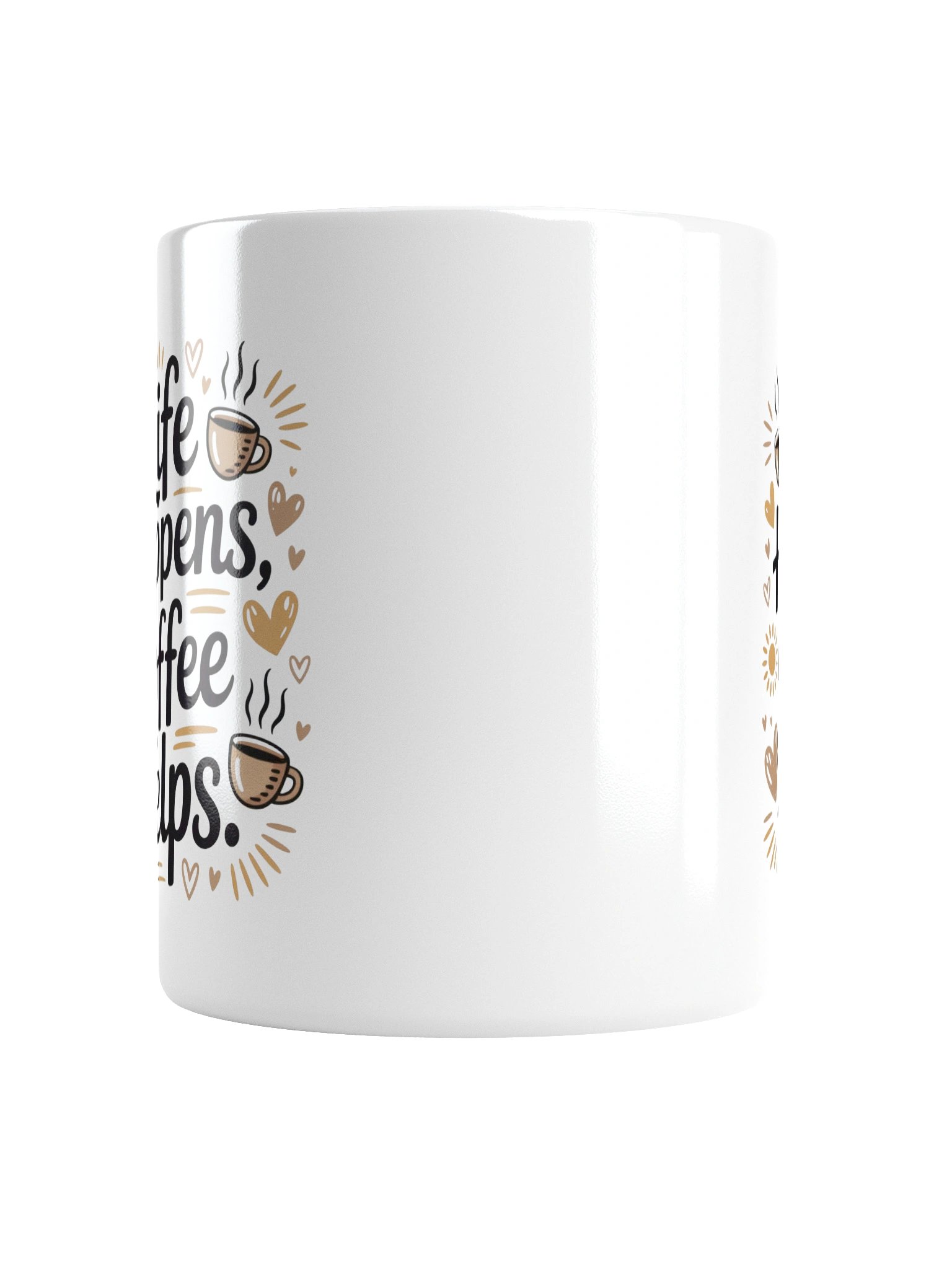 Life Happens Coffee Helps Mug – Positive Lifestyle Design product image (2)