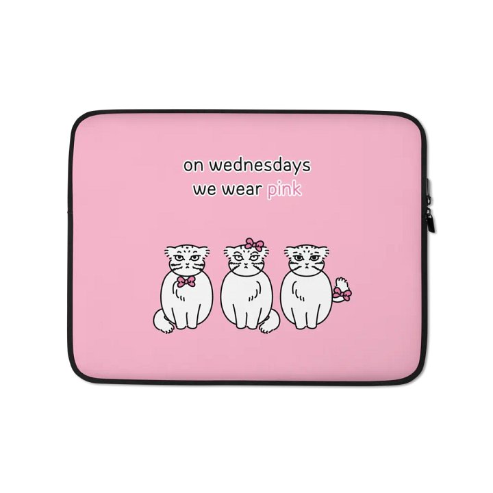 Pink Wednesdays Manul Ver 2 - Laptop Sleeve product image (1)