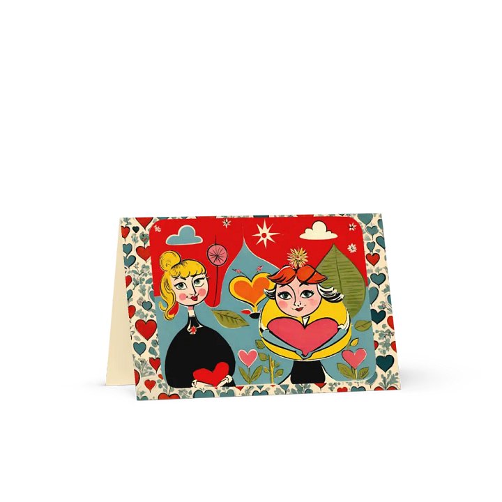Lesbe Valentines, Quirky Vintage Love Card product image (1)