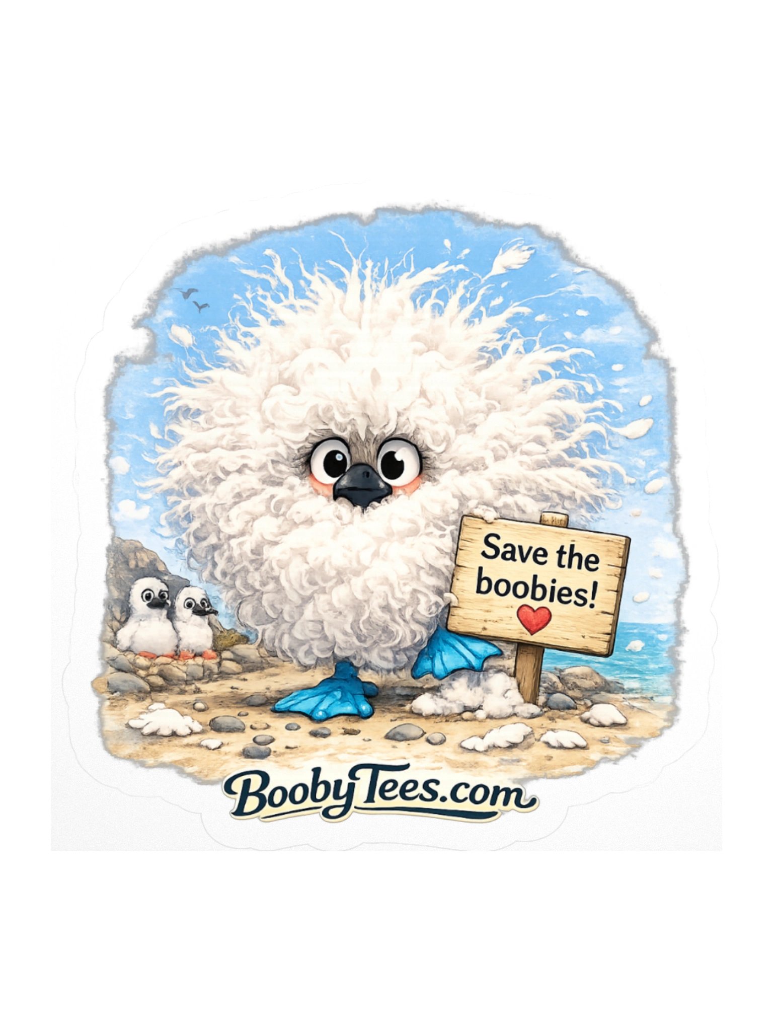 Save the Boobies! Sticker product image (1)