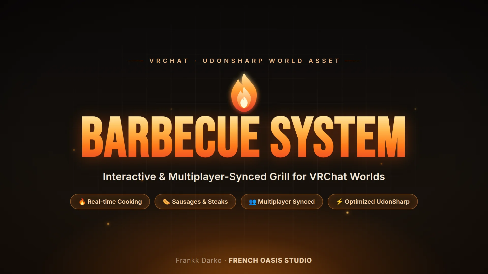 [VRChat Asset] Barbecue System — Interactive Grill for VRChat product image (1)