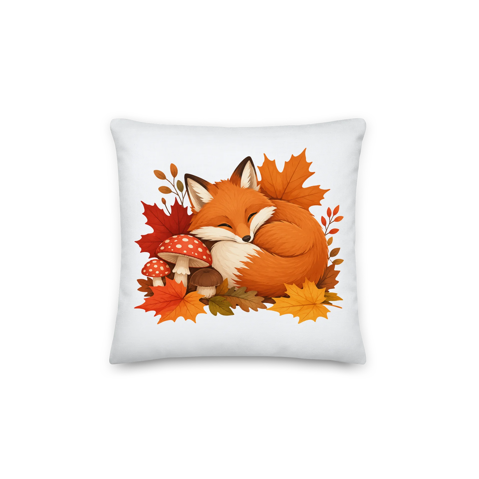 The Fox’s Autumn Dream — Two-Sided Fox Pillow product image (1)