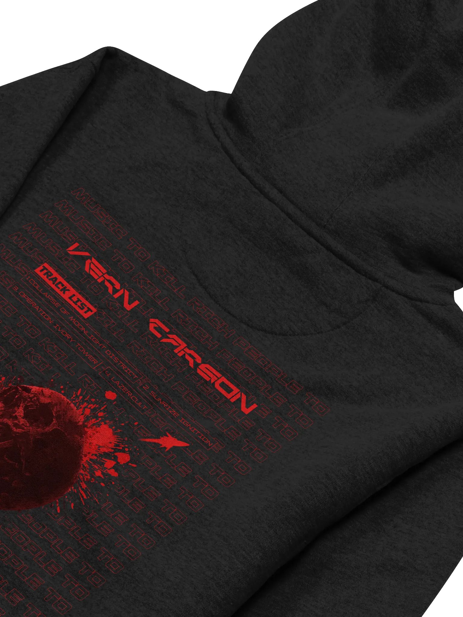 Music To Kill Rich People To - Black UNISEX Hoodie product image (2)