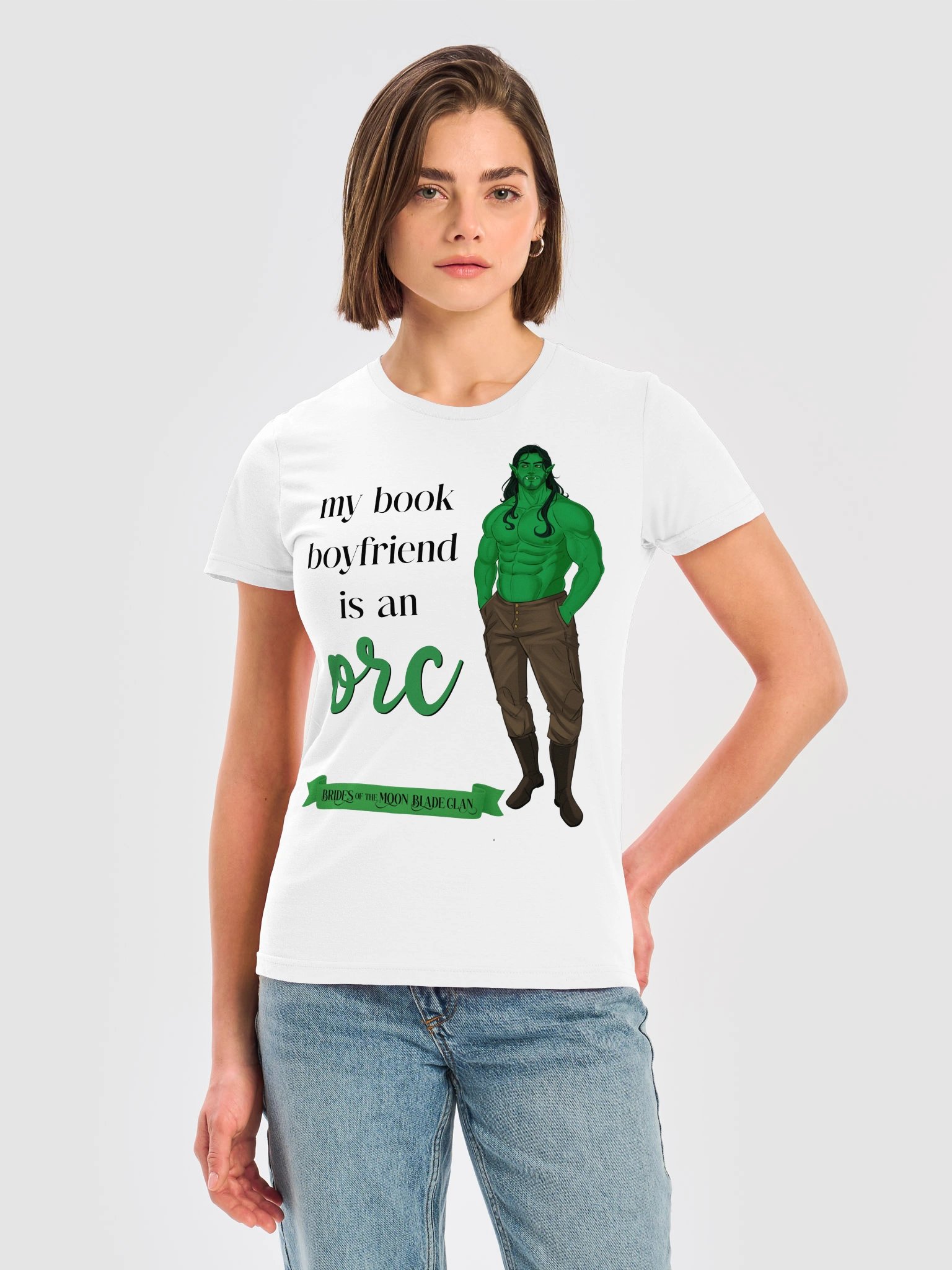 Orc Book Boyfriend Women's Tee product image (2)