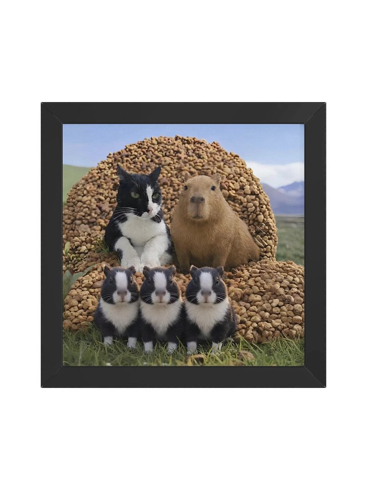The First Family of Chill: Ares & Capy Framed Print product image (5)