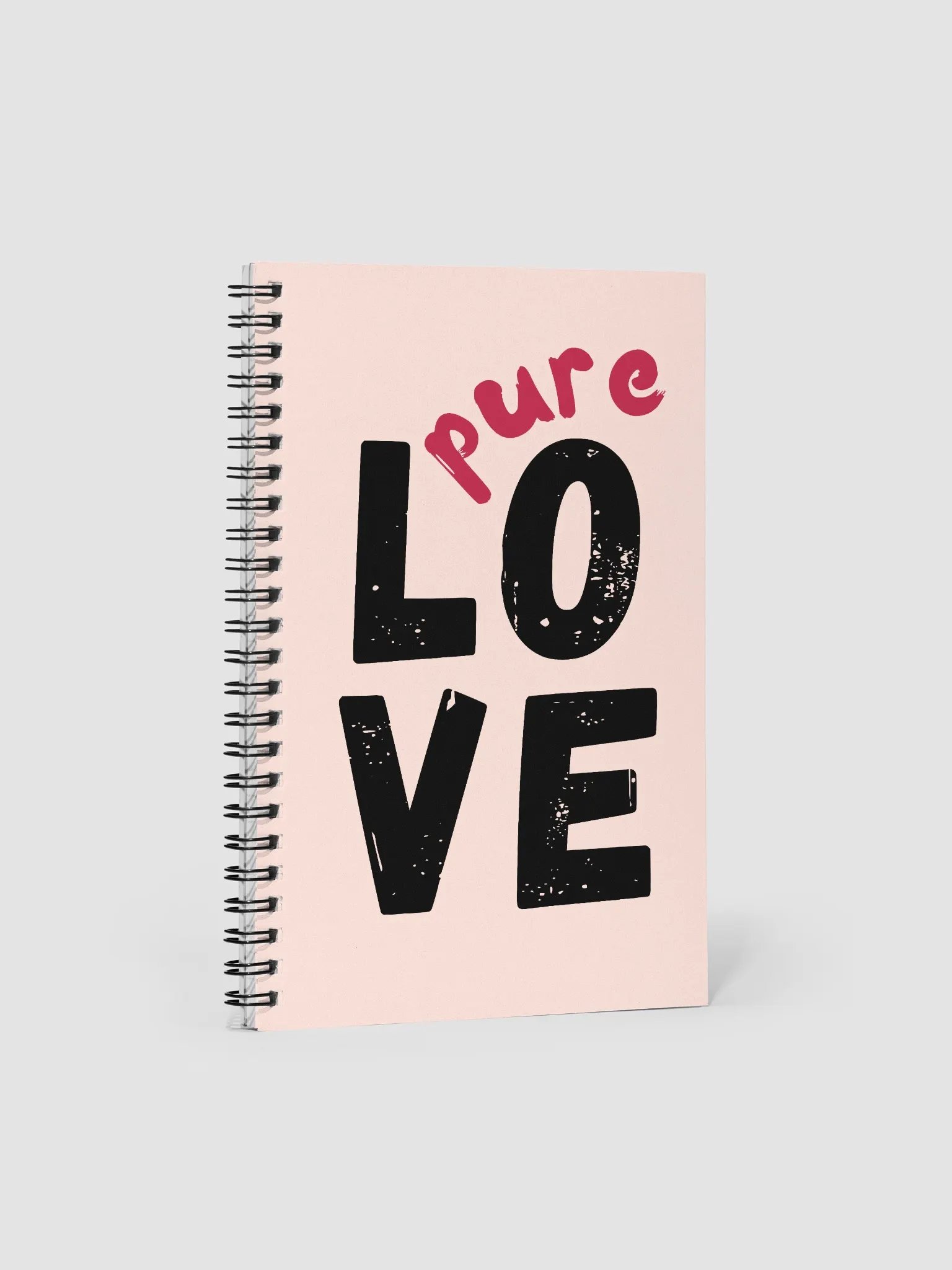 Pure Love on peach Background Notebook product image (3)