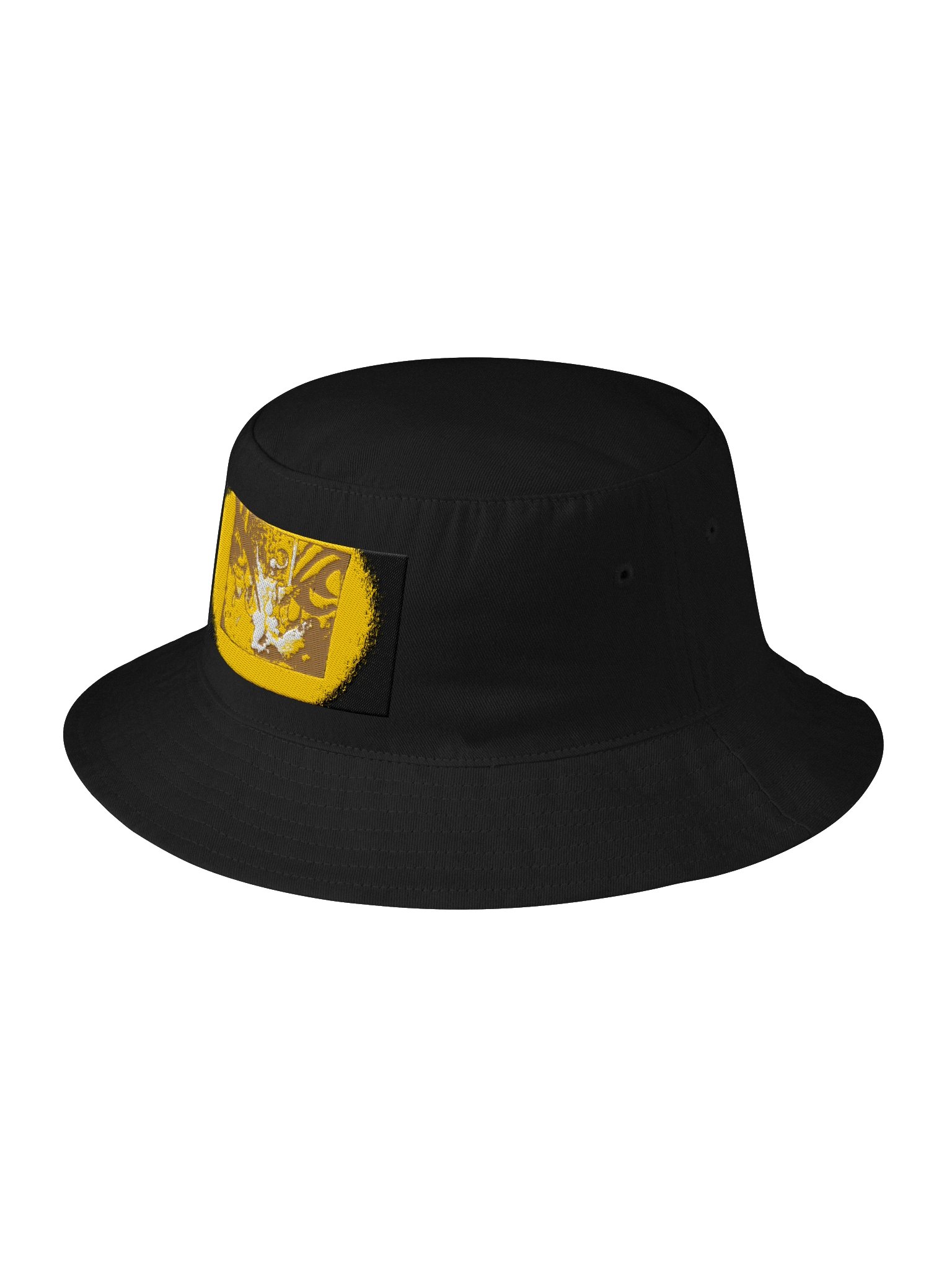 Abstract Yellow Posterized Bucket Hat product image (3)