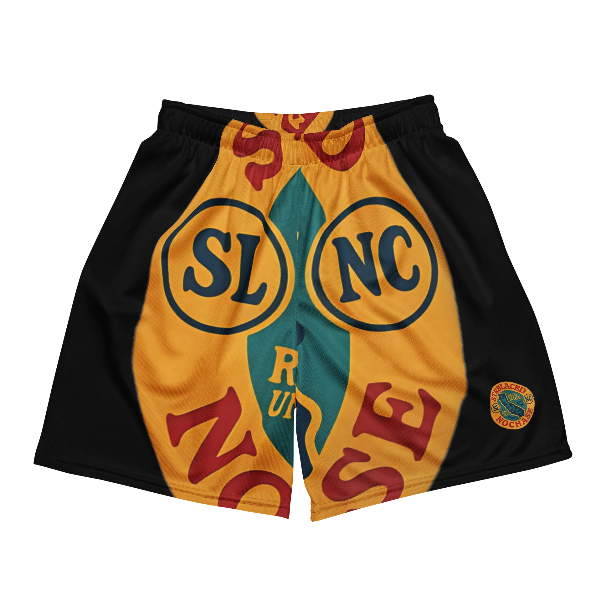SLNC Logo Mesh Shorts (Black) product image (1)