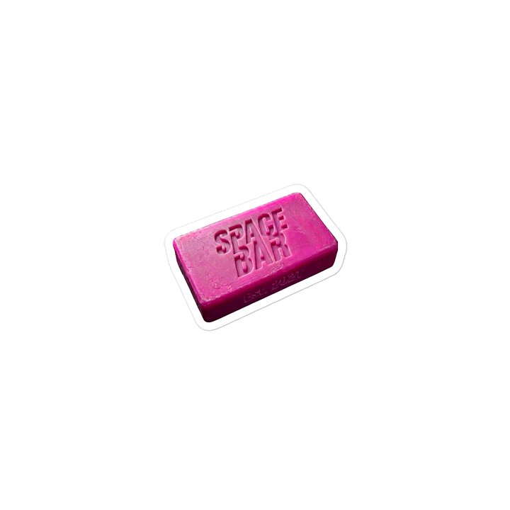S P A C E BAR Magenta Soap Bar Keycap Die-Cut Sticker product image (2)