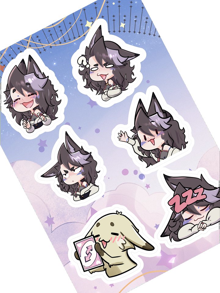 Miss Dusk Kiss Cut Sticker Sheet 03 product image (1)