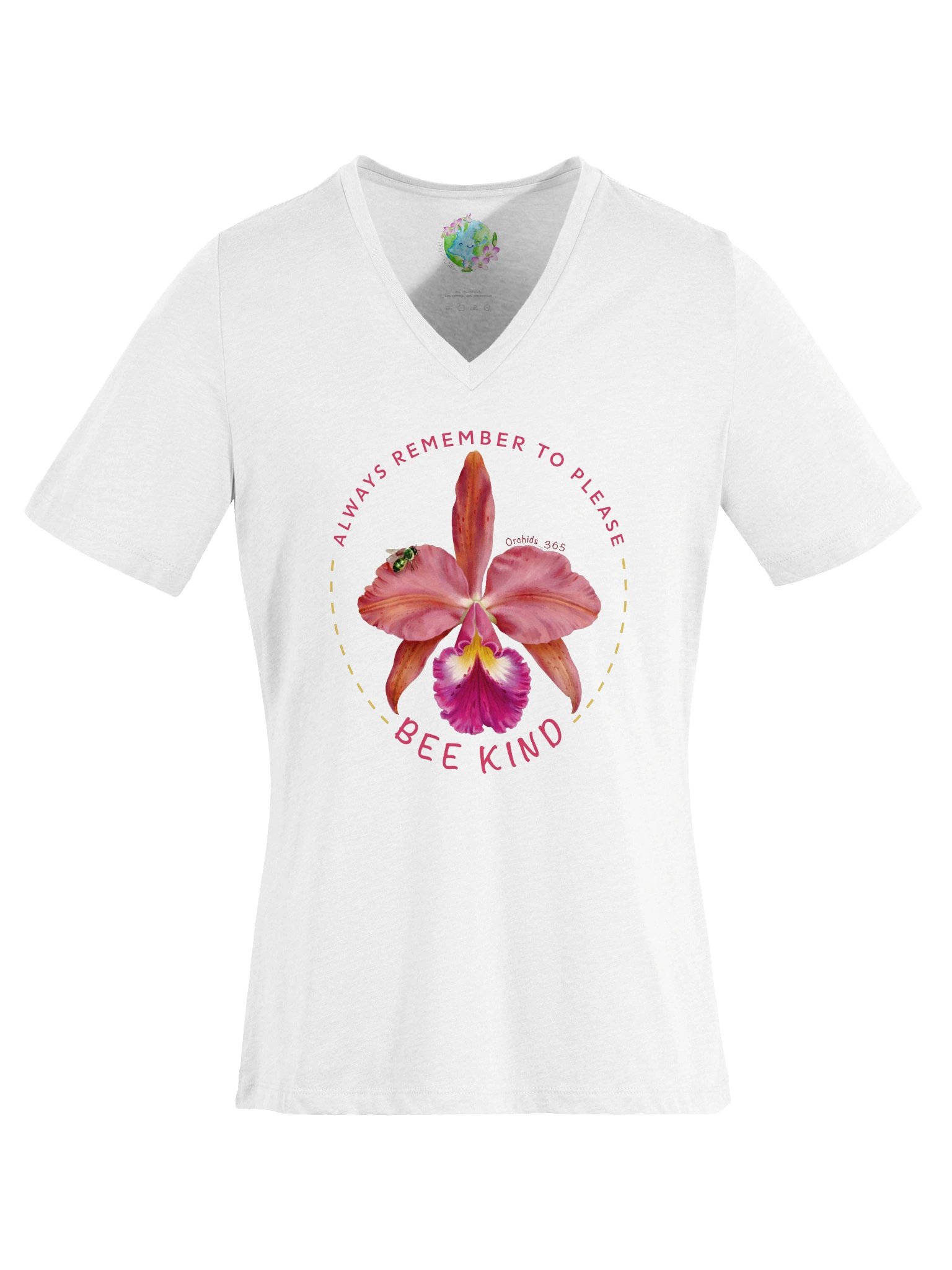 BeeKind v-neck t-shirt product image (1)