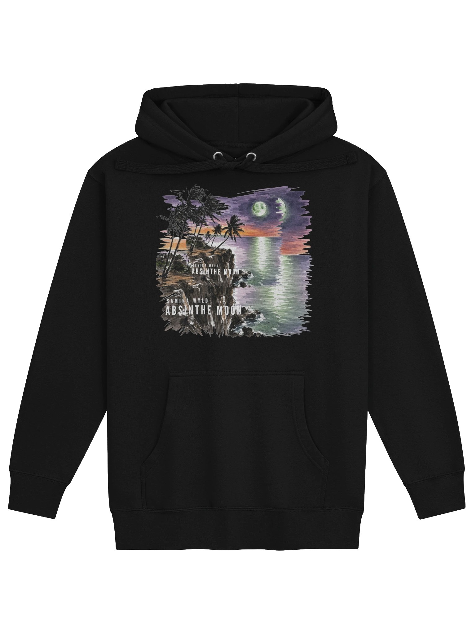 Absinthe Moon Unisex Hoodie Sketch Design (Official Artist Merch) product image (2)