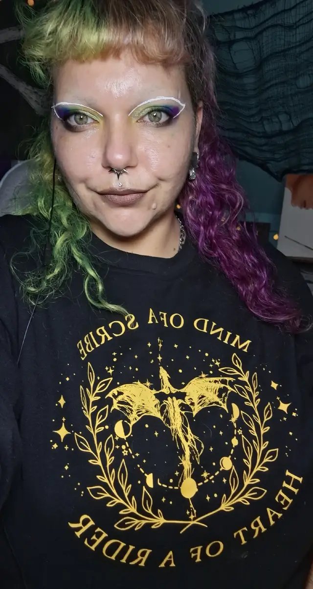 #weirdo #fourthwing #scribe #rider #makeup 