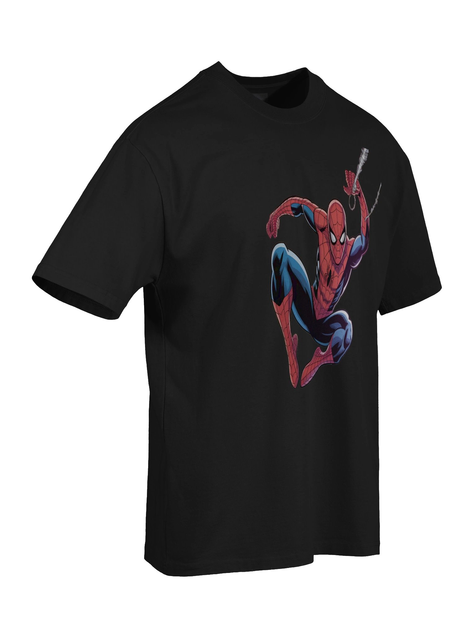 Spider-Man Web Shadow Swing Oversized Faded T-Shirt product image (8)