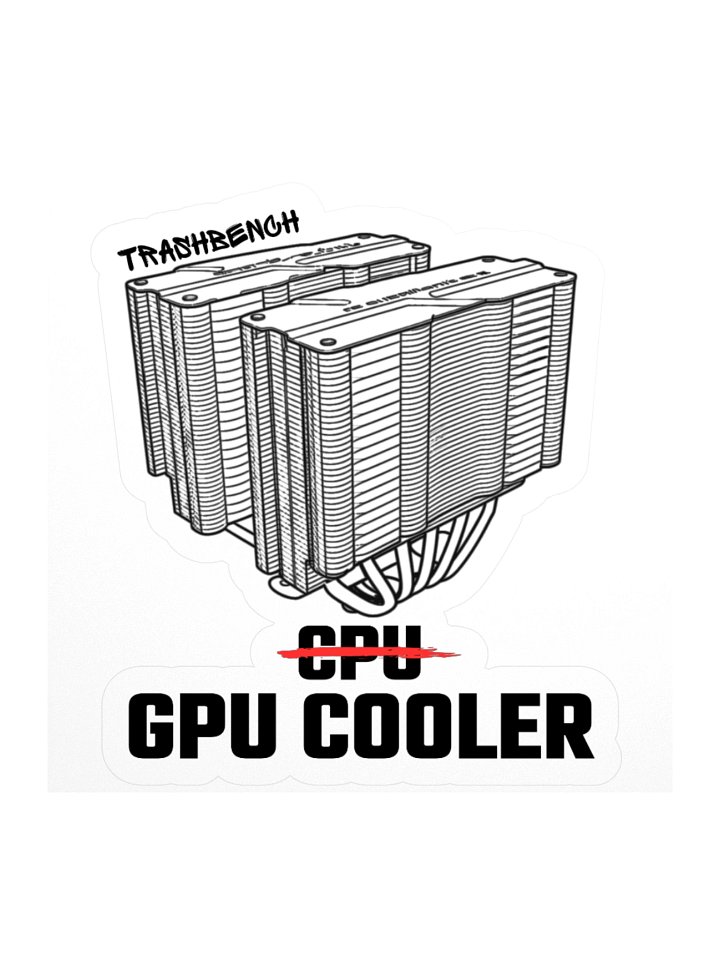 CPU (Not) GPU Cooler Sticker product image (3)