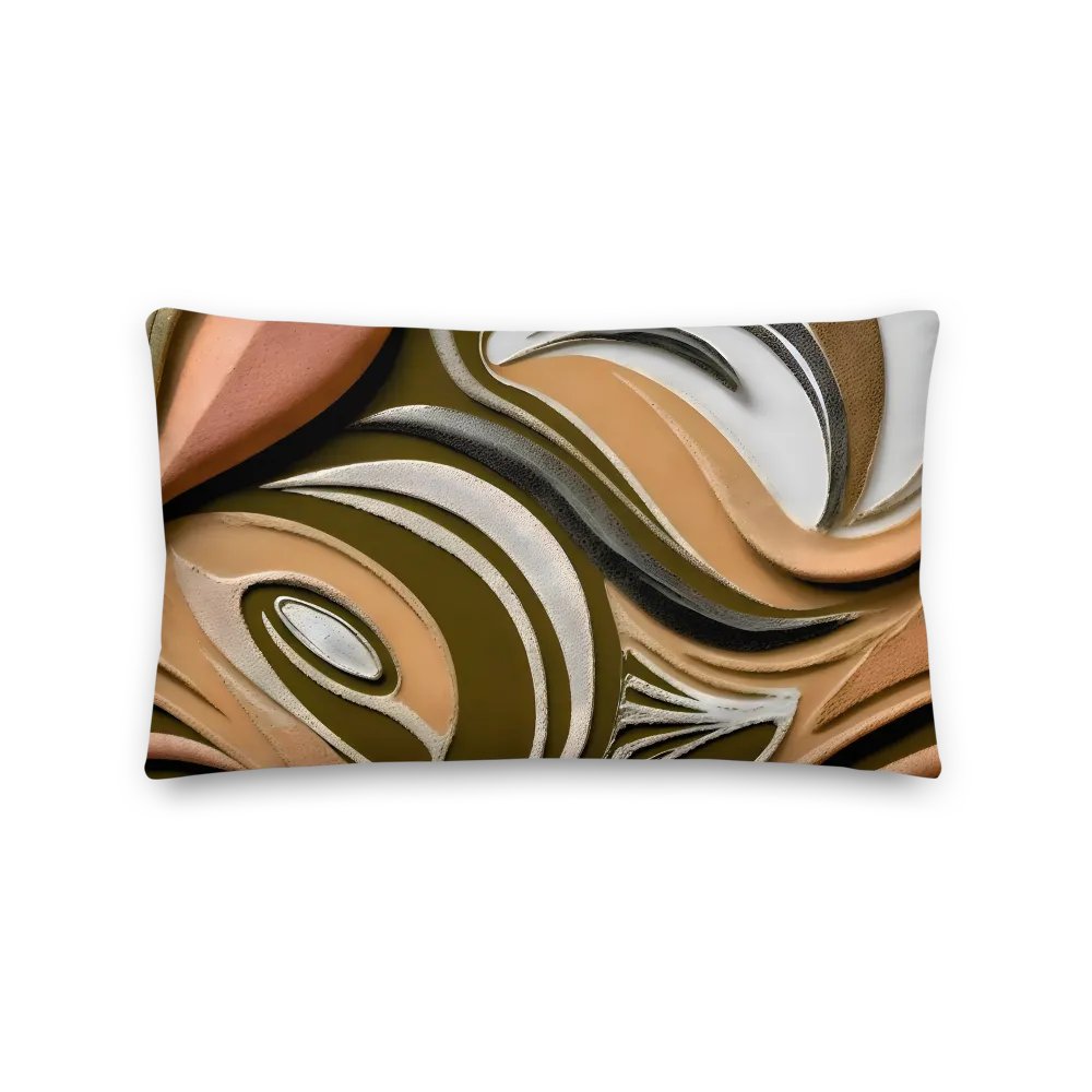 Abstract Meditation Yogi in Earth Tones Painted Premium Accent Pillow product image (1)