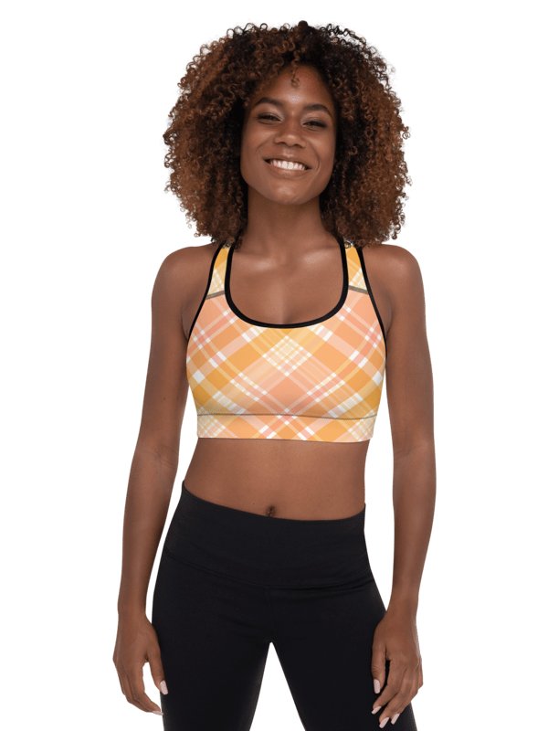 Sunset Plaid Delight Sports Bra product image (2)