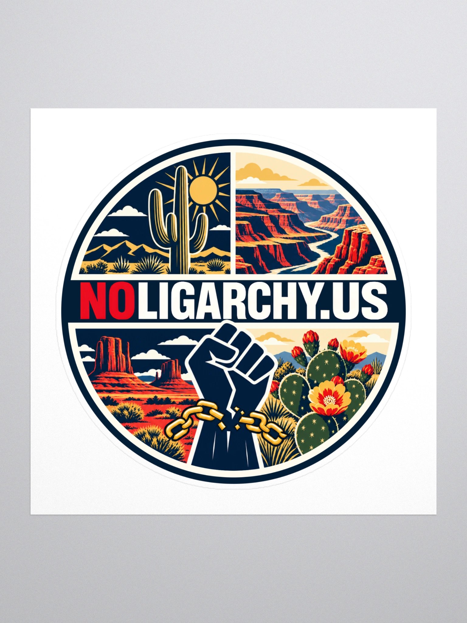 Arizona NOLIGARCHY.US sticker product image (1)