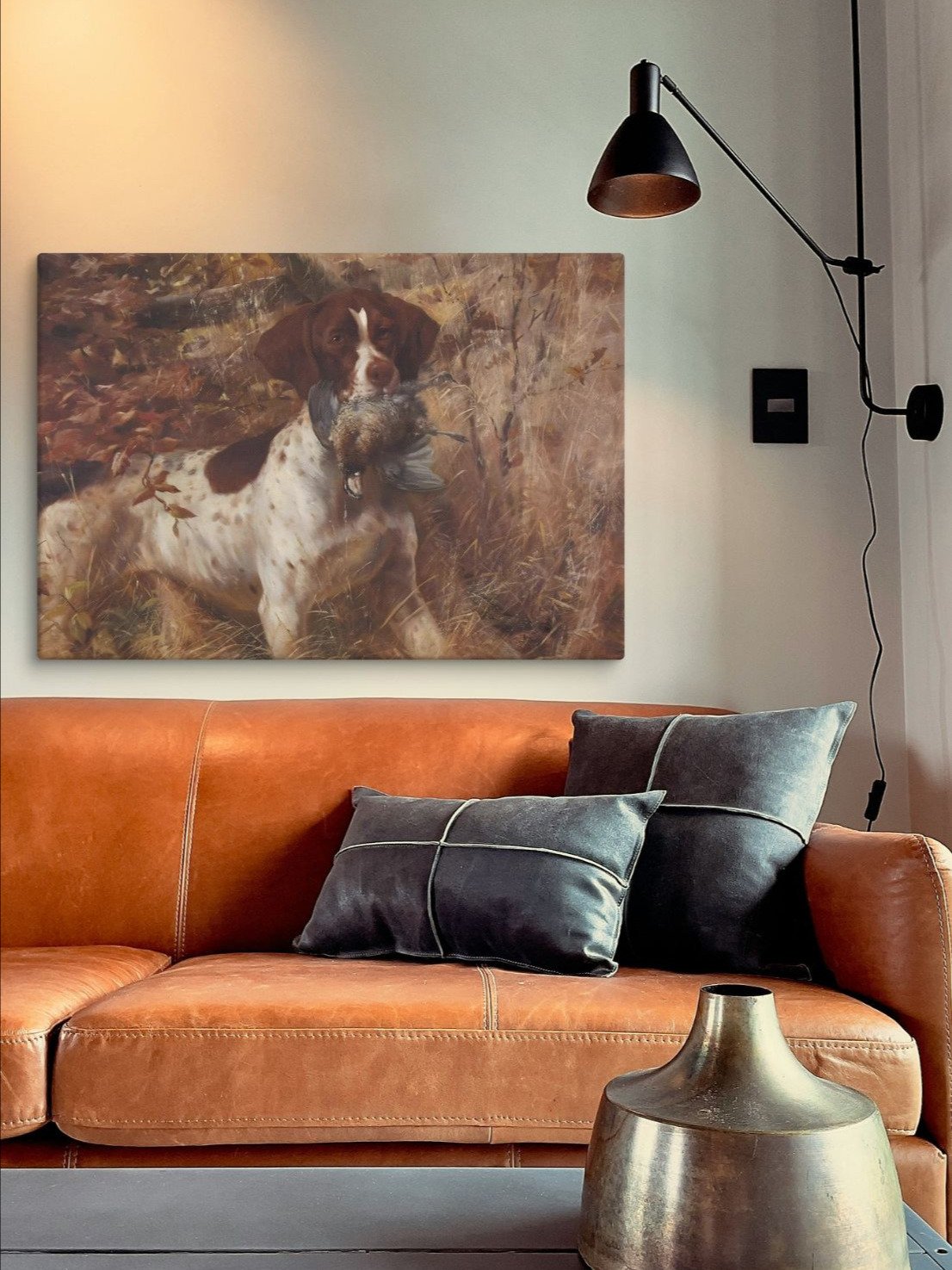 Antique Quail Hunting German Shorthair Pointer Canvas Print product image (11)